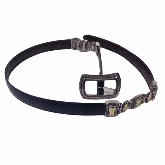 Reversible Accented Leather Belt Size L/34 - Picture 1 of 8